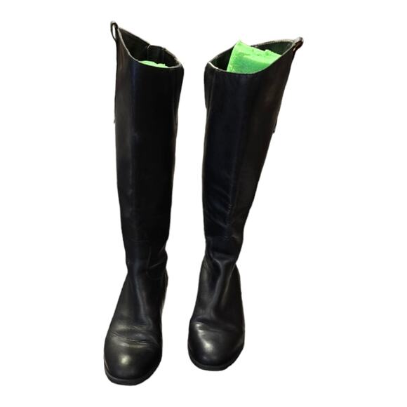 Sam Edelman Black‎ Leather Riding Tall Boots Size 6 - Picture 3 of 10
